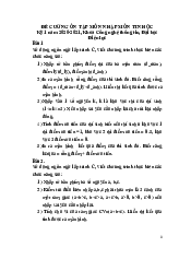 Đề cương ôn tập môn Tin học | Trường đại học Điện Lực