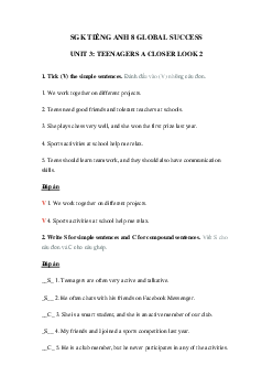 Tiếng Anh 8 unit 3 A closer look 2 trang 31 32 Global success