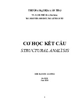 Giáo trình môn Cơ học kết cấu 2020 | Đại học Cần Thơ