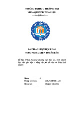 Mô tả ý tưởng thương mại điện tử - kinh doanh thịt trâu gác bếp – bằng các yếu tố của mô hình kinh doanh | Bài thảo luận thương mại điện tử căn bản