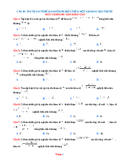 TOP 20 câu trắc nghiệm phát triển câu 40 từ đề minh họa THPTQG môn Toán năm 2024 (có đáp án)