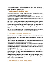 Trọng lượng bì (Tare weight) là gì ? Khối lượng tịnh (Net weight) là gì ?