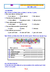 Đề Ôn Tập Học Kỳ 1 Anh 7 Global Success 2025-2026 Có Đáp Án File Nghe-Đề 3