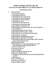 Danh sách đề tài bài tập lớn Phân tích thiết kế các hệ thống thông tin | Đại học Kinh tế kỹ thuật công nghiệp