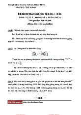 Đề thi và lời giải cuối kỳ I | Môn Vật lý thống kê | Trường Đại học Bách Khoa Hà Nội