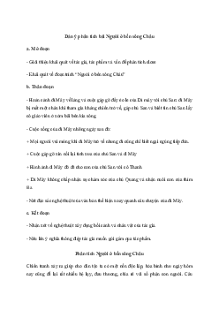 Văn mẫu lớp 10: Phân tích bài Người ở bến sông Châu | Cánh diều