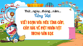 Giáo án điện tử  Tiếng Việt 4 KNTT -  Kết Nối Tri Thức:  viết đoạn văn nêu tình cảm cảm xúc.