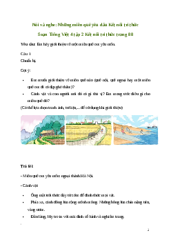Soạn bài Nói và nghe: Những miền quê yêu dấu | Kết nối tri thức