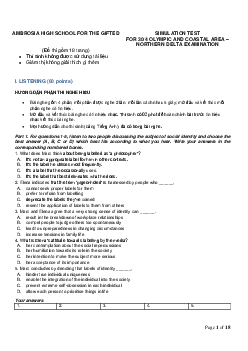 Simulation test for 304 olympic and coastal area – northern delta examination