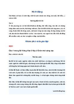 Bài 2: Trái tim xanh trang 82 Tiếng Việt lớp 3 Tập 2 Chân trời sáng tạo