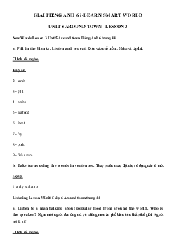 Tiếng Anh lớp 6 Unit 5 lesson 3 - Smart World