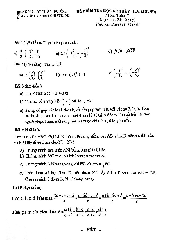 Đề thi học kỳ 1 Toán 7 năm 2020 – 2021 trường THCS Phan Chu Trinh – Hà Nội