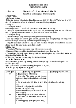Giáo án Toán 2 sách Chân trời sáng tạo (cả năm) | Tuần 24 | Tiết 2