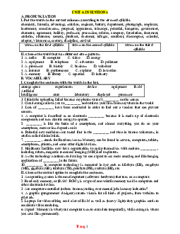 Bài tập thực hành Tiếng Anh 10 Global success unit 5 inventions (có đáp án)