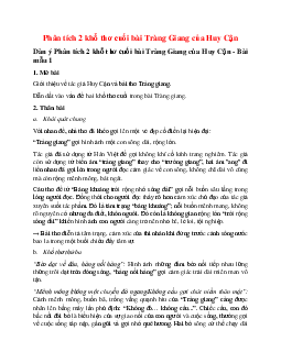 Phân tích hai khổ thơ cuối bài Tràng Giang của Huy Cận | Văn mẫu 11 Kết nối tri thức