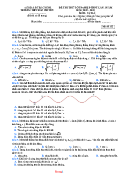 Đề thi thử tốt nghiệp 2023 Vật lí THPT Hàn Thuyên lần 1 (có đáp án)