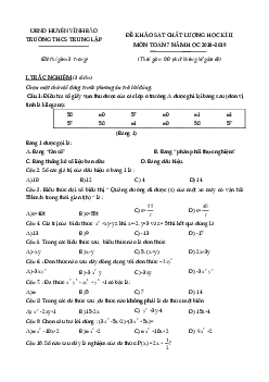 Đề thi Toán 7 học kì 2 năm 2018 – 2019 trường THCS Trung Lập – Hải Phòng