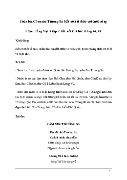 Soạn bài Đọc: Cảm xúc Trường Sa | Kết nối tri thức