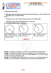 Phiếu Bài Tập Toán 9 Đường Tròn-Vị Trí Tương Đối Của Hai Đường Tròn