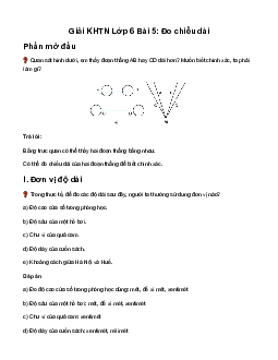 Giải KHTN Lớp 6 Bài 5: Đo chiều dài | Kết nối tri thức