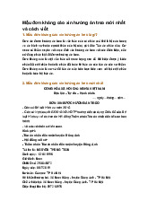 Mẫu đơn kháng cáo xin hưởng án treo mới nhất và cách viết