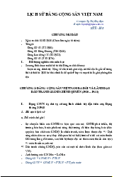 Tài liệu môn Lịch sử Đảng | Đại Học Hà Nội