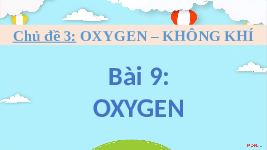 Giáo án điện tử Khoa học tự nhiên 6 bài 9 Chân trời sáng tạo : Oxygen