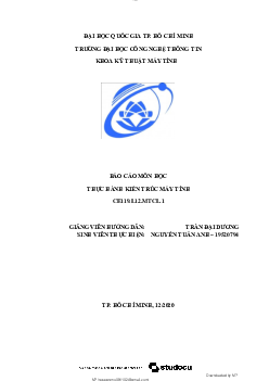 Báo cáo môn thực hành kiến trúc máy tính