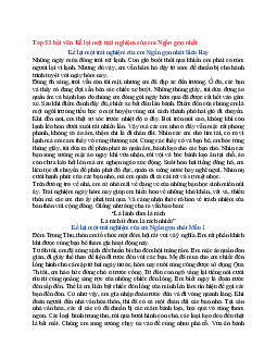 Văn mẫu lớp 6 Kết nối tri thức bài Kể lại một trải nghiệm của em