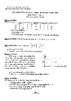 Đề kiểm tra hệ số 2 HK2 Toán 7 năm 2020 – 2021 trường Nguyễn An Ninh – TP HCM