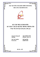 Bài tập thực hành Tìm hiểu thuật toán Rabin và ElGamal môn An toàn và bảo mật thông tin | Học viện Công Nghệ Bưu Chính Viễn Thông