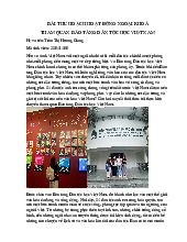 BÀI THU HOẠCH HOẠT ĐỘNG NGOẠI KHOÁ: THAM QUAN BẢO TÀNG DÂN TỘC HỌC