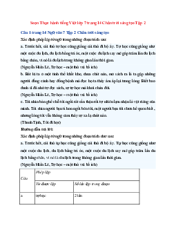 Soạn Thực hành tiếng Việt trang 14 | Ngữ Văn 7 Chân Trời Sáng Tạo tập 2