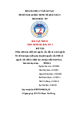 Phân Tích FDI và ODA tại Việt Nam | Môn Kinh tế đầu tư - Đại học Kinh Tế Quốc Dân