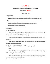 Giáo Án Kế Hoạch Bài Dạy Tiếng Việt Lớp 1 năm học 2020-2021 | Môn Giáo dục tiểu học - Đại học Vinh