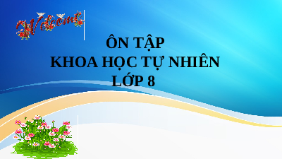 Giáo án điện tử Khoa học tự nhiên 8 Bài Cánh diều: Ôn thi học kì 1