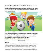 Đoạn văn tiếng Anh về cầu thủ bóng đá