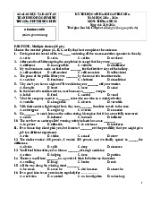 Đề thi HSG môn Tiếng Anh 12 năm  2024-2025