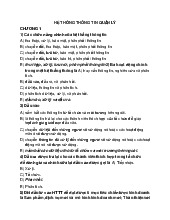 Bài tập trắc nghiệm Hệ thống thông tin quản lý - Trường Đại học Lao động - Xã hội