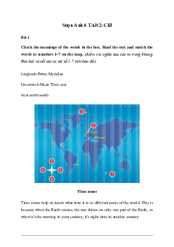 Giải Tiếng Anh 6 Unit 2: Clil - Friends Plus