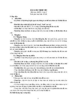Giáo án Khoa học tự nhiên 6 sách Kết nối tri thức với cuộc sống Bài 8