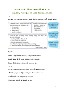 Soạn bài Luyện từ và câu: Dấu gạch ngang | Kết nối tri thức