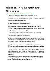 Trách nhiệm hình sự và Nguyên Tắc Xử Lý Người Dưới 18 Tuổi Phạm Tội | Môn Luật hình sự - Trường Đại học Luật Hà Nội