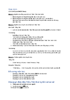 Lịch-sử-HQ - lịch sử | Hàn quốc học | Đại học Khoa học Xã hội và Nhân văn, Đại học Quốc gia Thành phố HCM