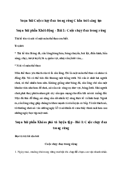 Soạn bài Cuộc chạy đua trong rừng trang 40 | Tiếng việt 3 Chân trời sáng tạo