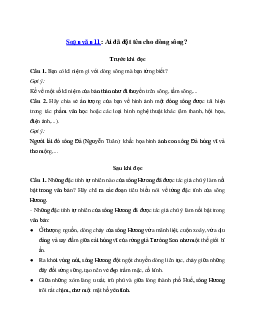 Soạn bài Ai đã đặt tên cho dòng sông? Kết nối tri thức