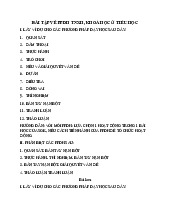 Bài tập Môn Phương pháp dạy học Tự nhiên xã hội | Đại học Sư phạm Hà Nội 2