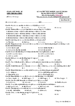 Đề thi thử THPT Quốc gia môn Sinh học năm 2020 lần 1 liên trường THPT Nghệ An