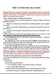 Văn hóa học đại cương - Xã hội học đại cương | Trường Đại học Văn hóa Hà Nội