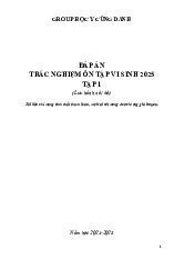 Đáp án trắc nghiệm ôn tập Vi sinh 2025 - Tập 1 | Trường Đại học Kinh Doanh và Công Nghệ Hà Nội